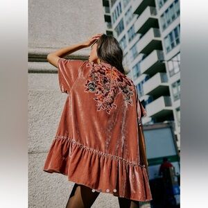 Free People Sweet Echos Velvet Mini Dress
